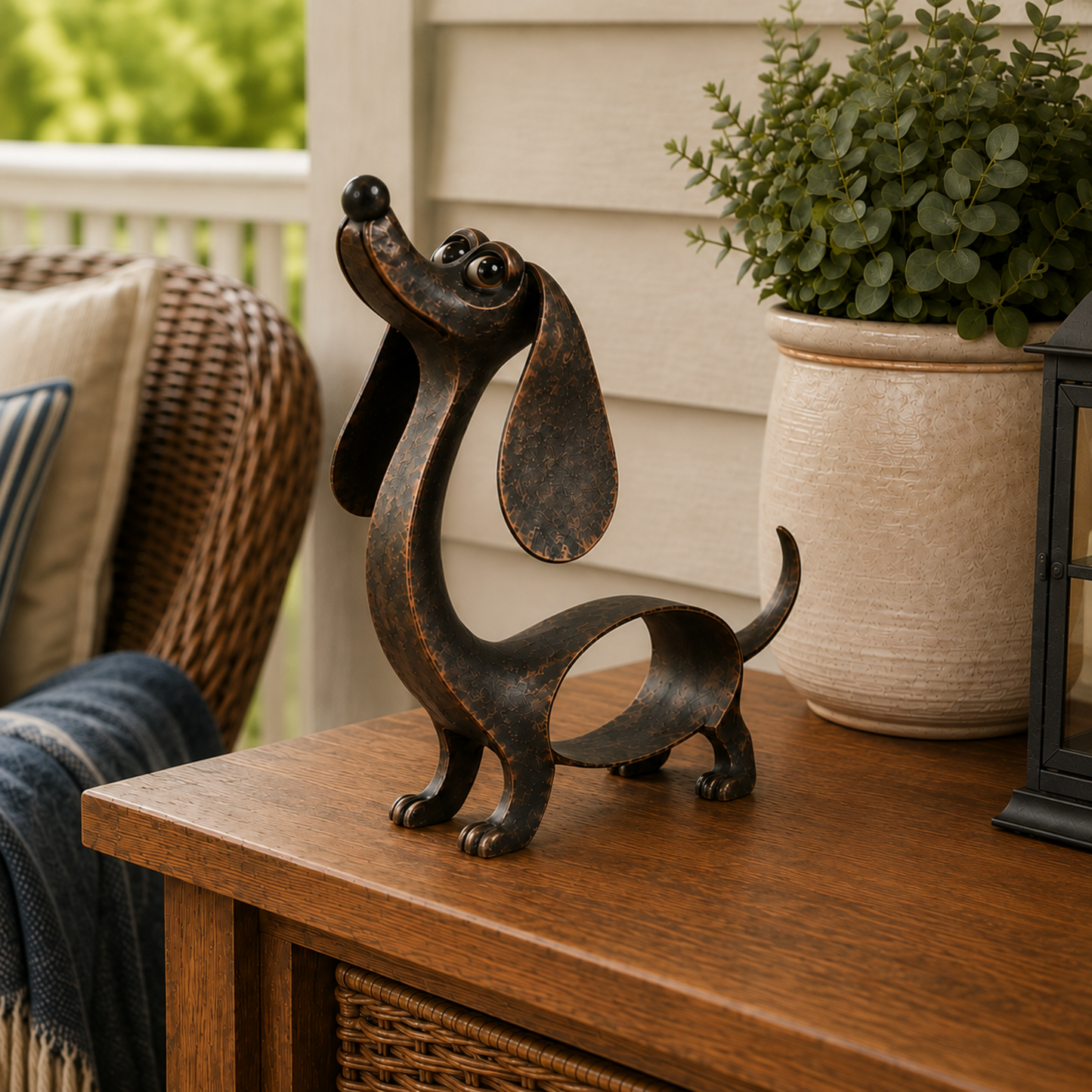 🐶✨Antique Bronze Dachshund Sculpture