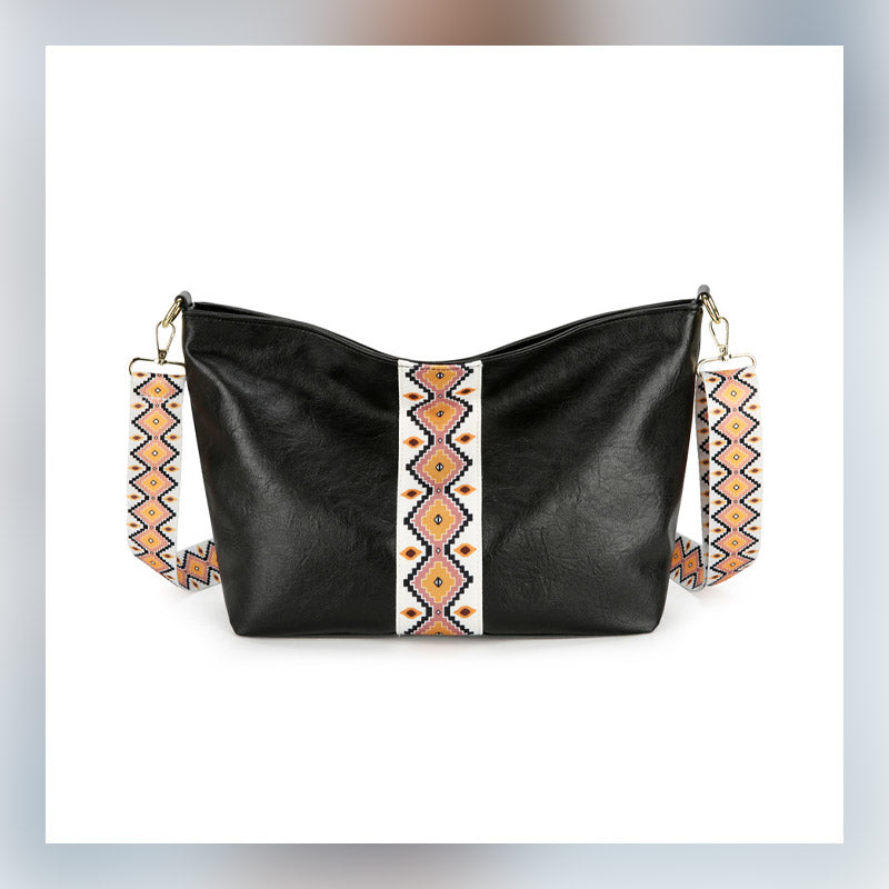 Boho Retro Colorblock Fashion Tote Crossbody-väska