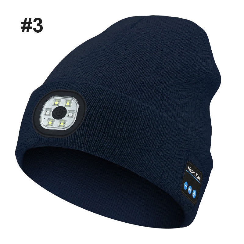 Bluetooth LED stickad mössa