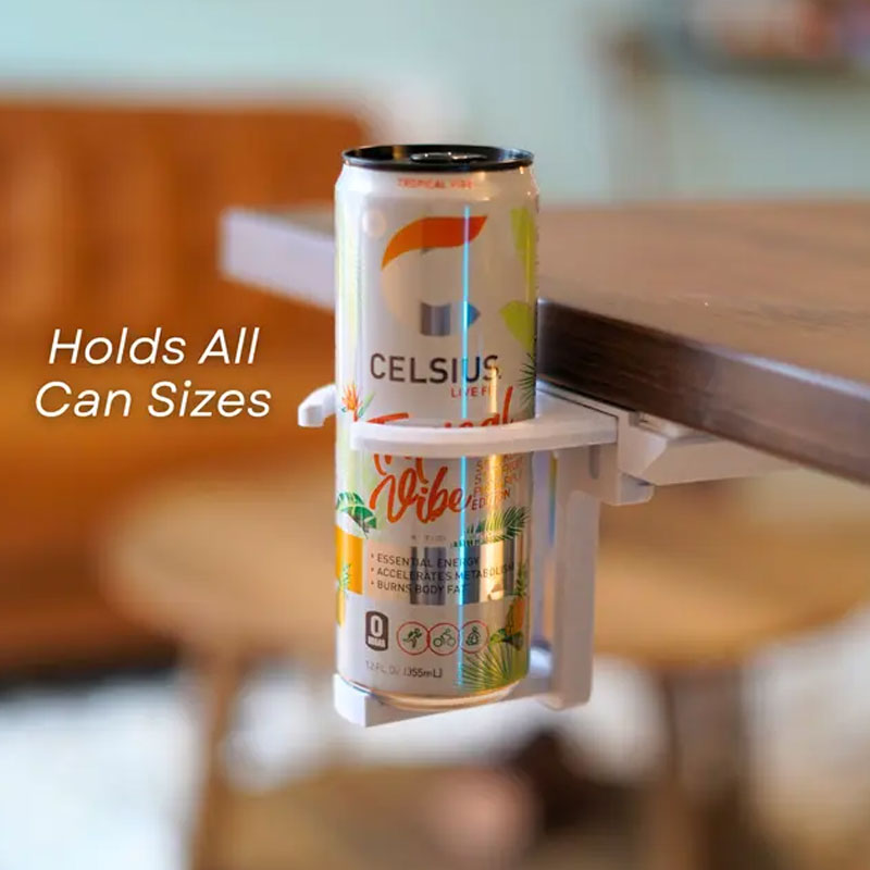 Vikbar mugghållare för skrivbordet