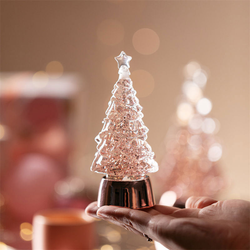 Glödande julgran Kristallboll Speldosa