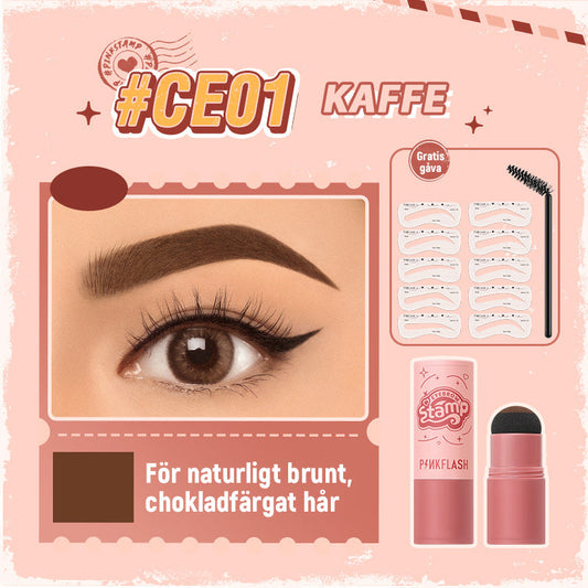 Dubbelanvänd hårfästepuder och ögonbrynspuder