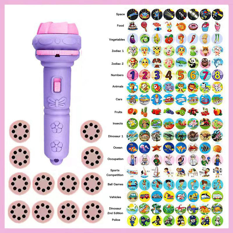 🌈✨ Barnens Magiska Projektorficklampa