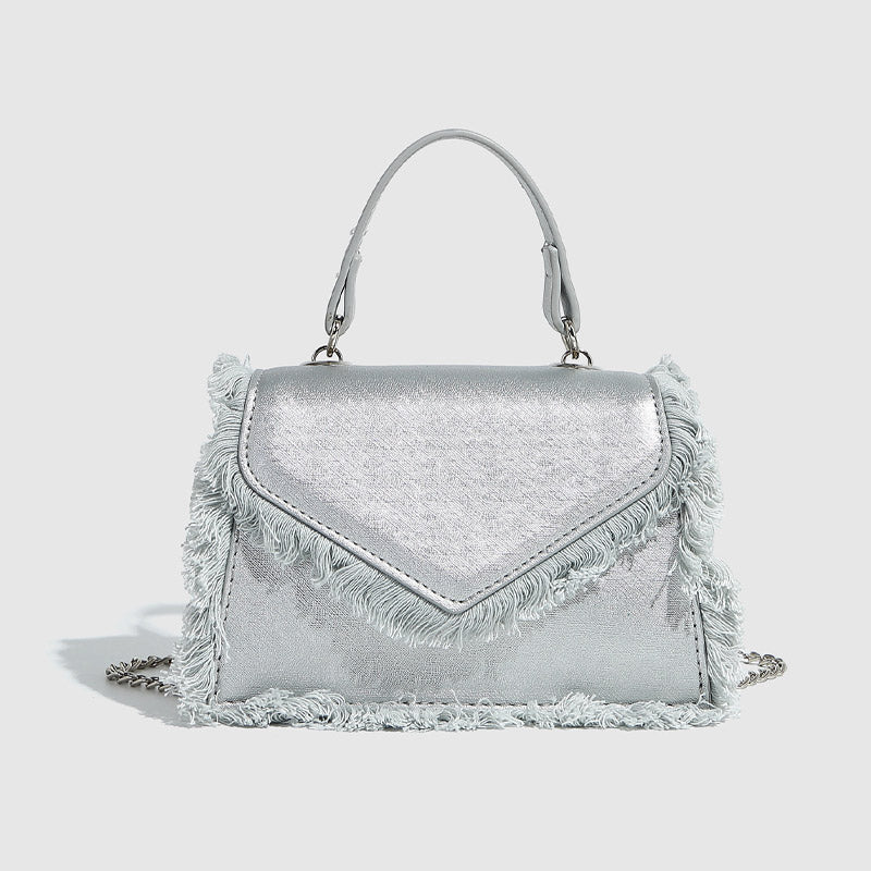 Retro Denim KedjevÀska Med Tofs