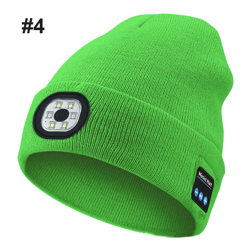 Bluetooth LED stickad mössa