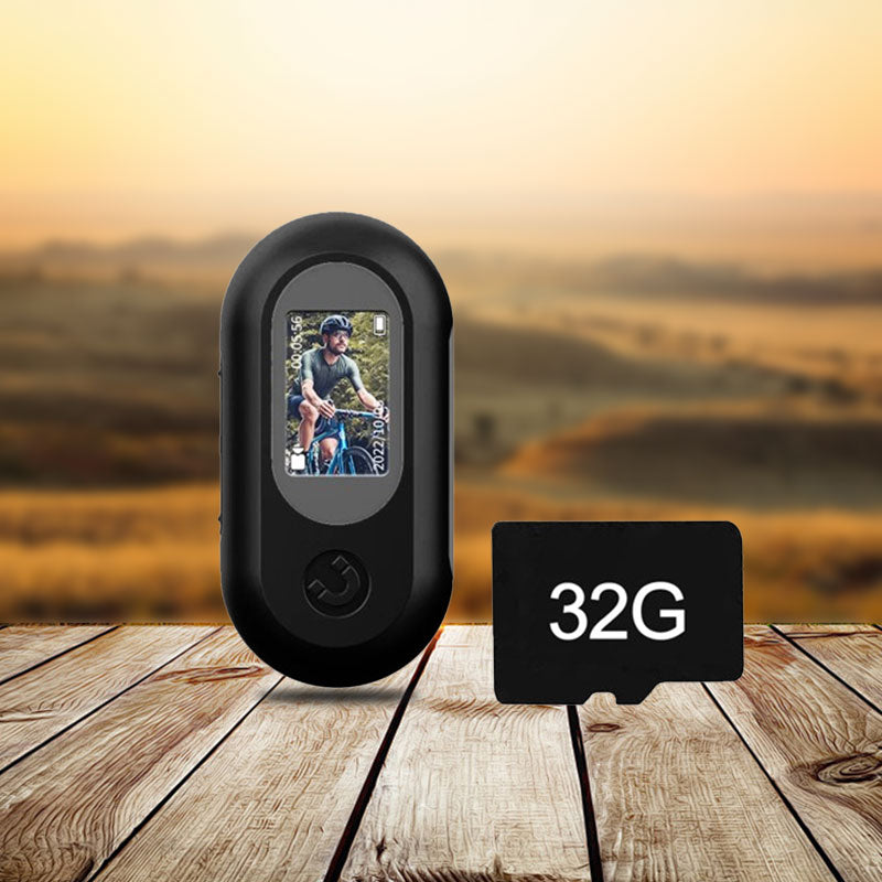 Actionkamera med lång batteritid och tummanövrering