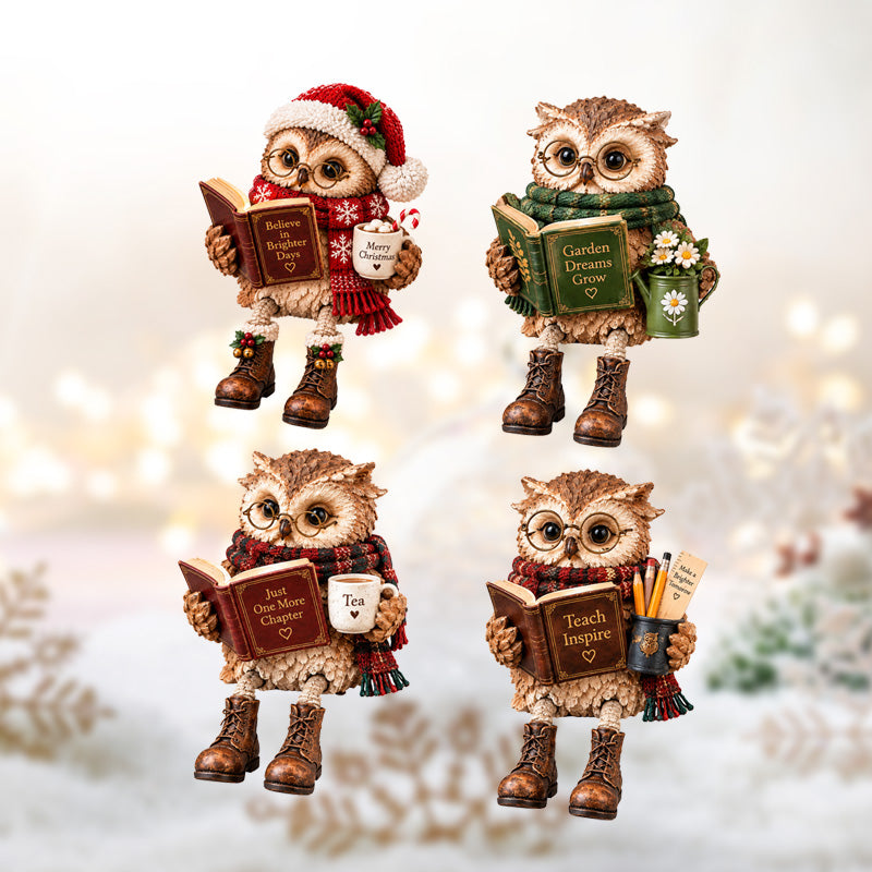 🦉Heartwarming Reading Owl Figurine✨