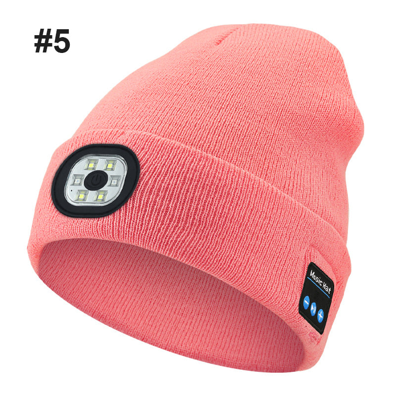 Bluetooth LED stickad mössa