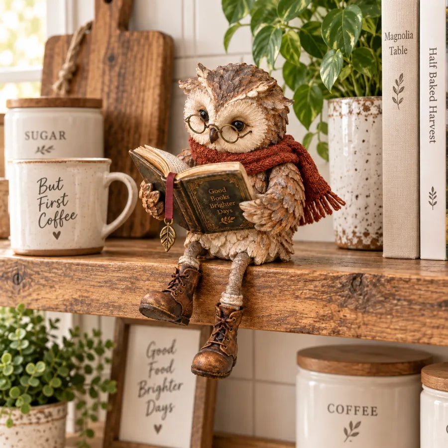 🦉Reading Owl Figurine📚