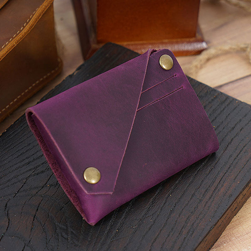 đ Vintage Ăkta LĂ€der Mynt- & Kortfodral đ