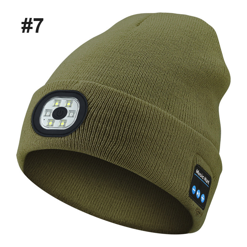 Bluetooth LED stickad mössa