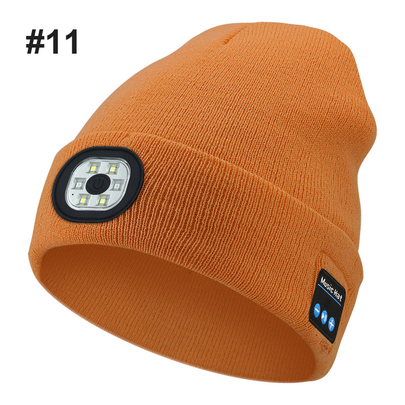 Bluetooth LED stickad mössa