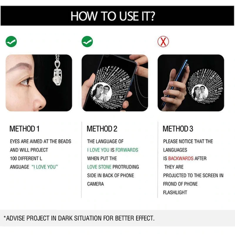 100 språk sa att jag älskar dig - projektionshalsband