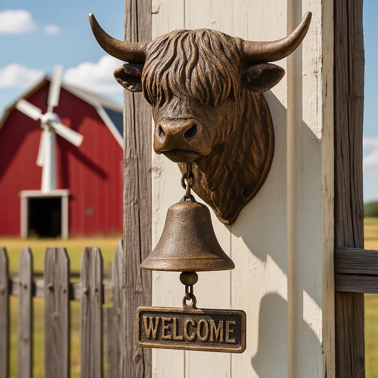 🔥Last Day 49% OFF - 🐂Highland Cow Welcome Bell