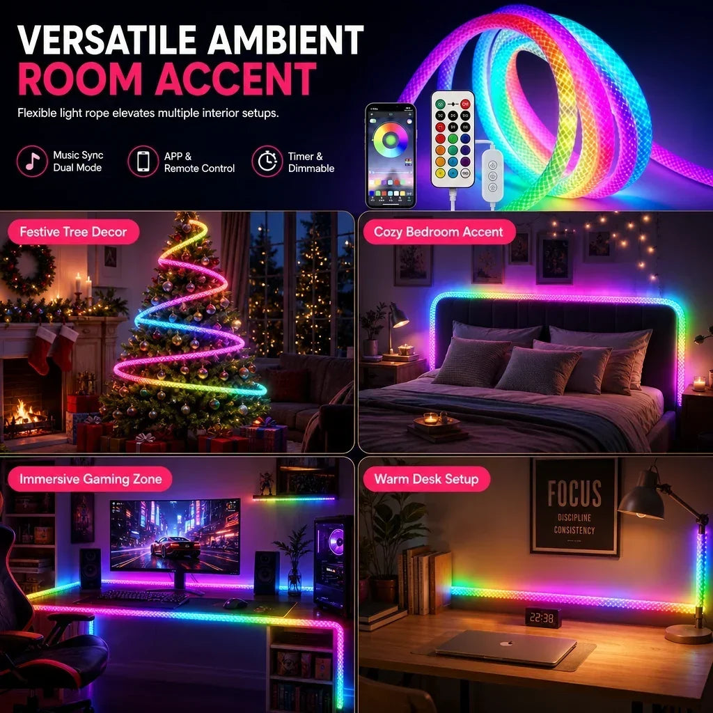 π Faux Fur Neon Light Strip β 360Β° all-round glow β¨
