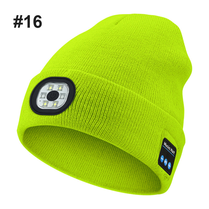 Bluetooth LED stickad mössa