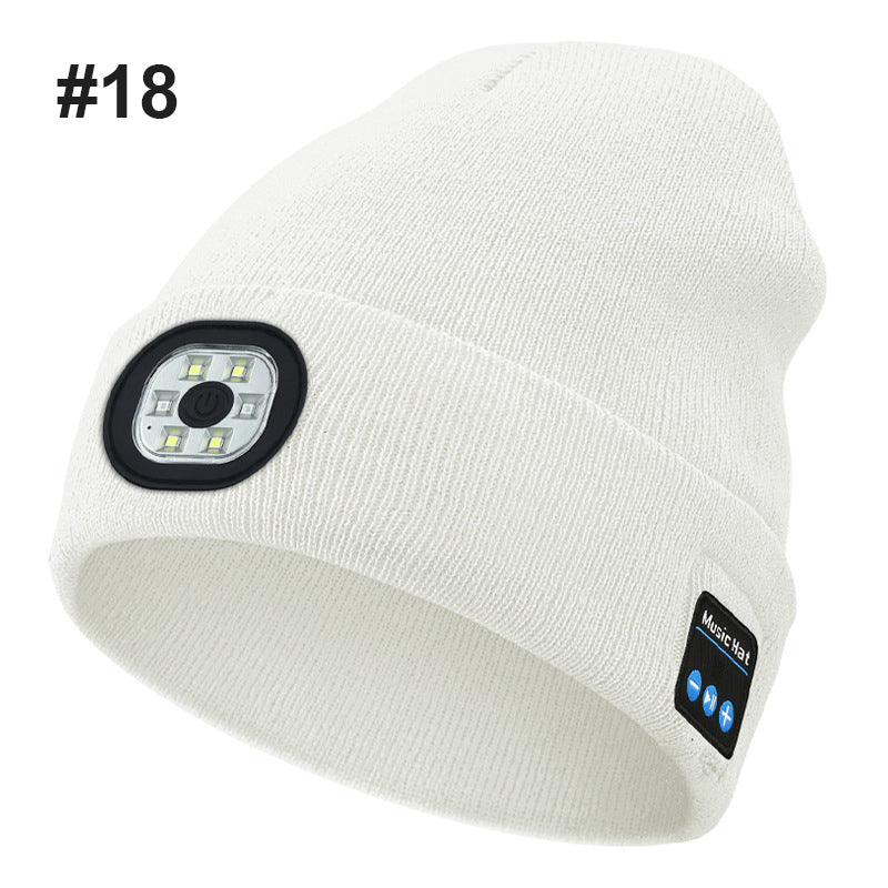 Bluetooth LED stickad mössa