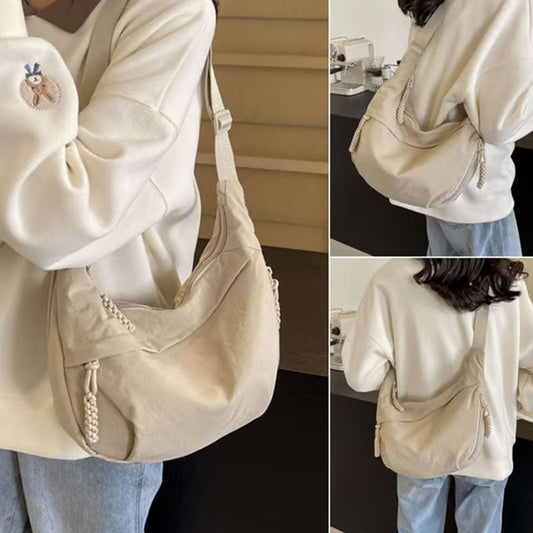 🔥🎒Dammode Enfärgad Nylon Crossbody-Väska