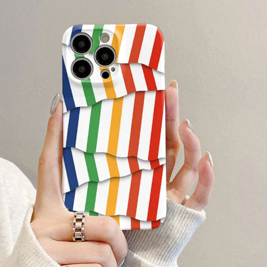 🌈Färgkontrast randigt filmskal för mobilen