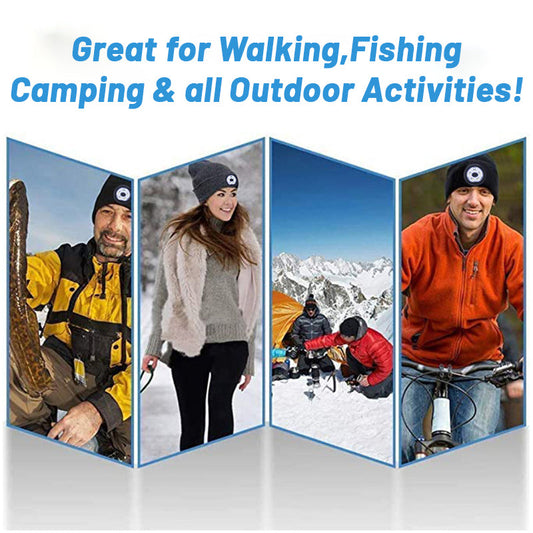 Bluetooth LED stickad mössa