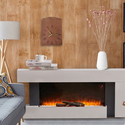 Läderkonst väggklocka