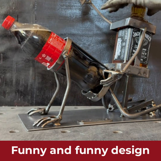 Skull Coke and Wine Bottle Stand