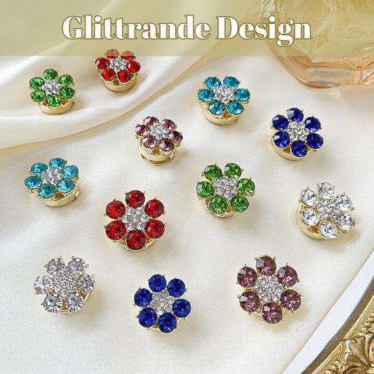 Moderiktiga Bröstnålar Med Rhinestone-Manschettknappar