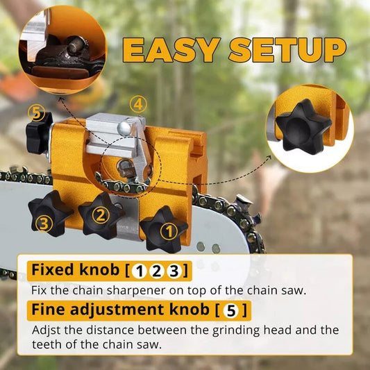 Handvevad kedjeslipare