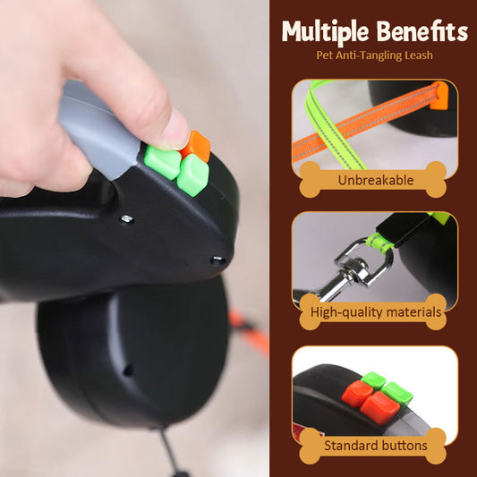 Anti-trassel koppel för husdjur