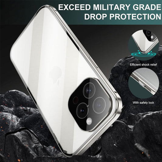 Dubbelsidigt magnetiskt mobilskal med lutningsskydd