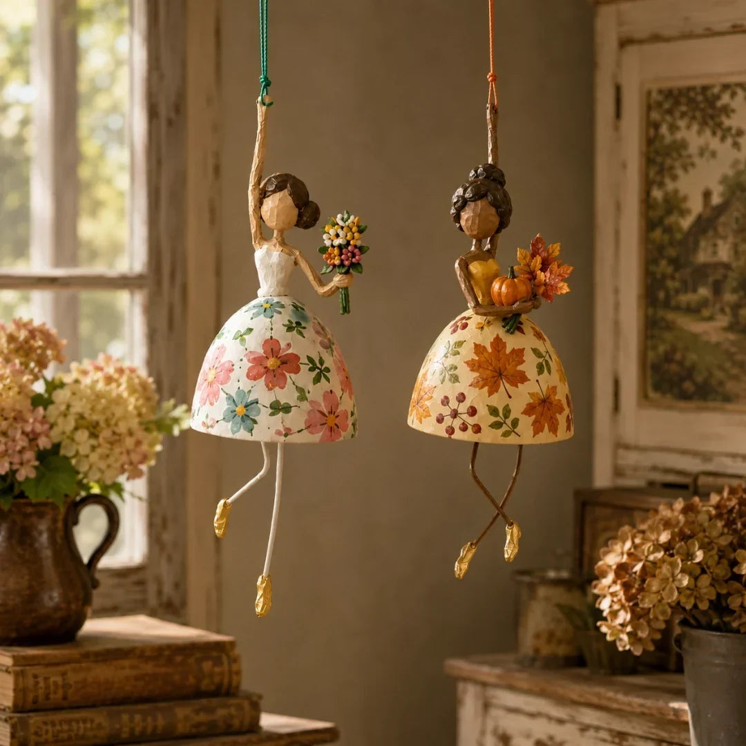 💃🌸 Whimsical Dancing Lady Hanging Ornament — Let Your Space Dance