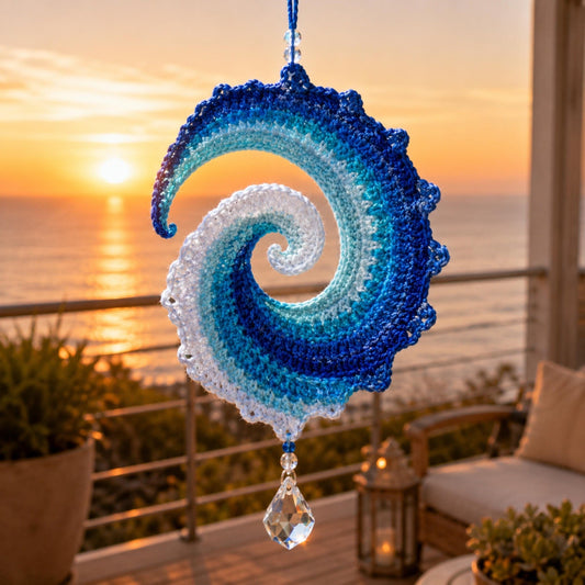 🌊 Ocean Wave Crochet Wind Spinner Diy Kit🧵
