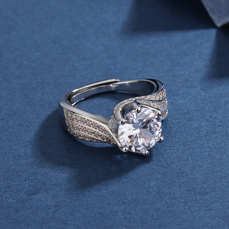 3 carat superglittrande elegant vintage damring