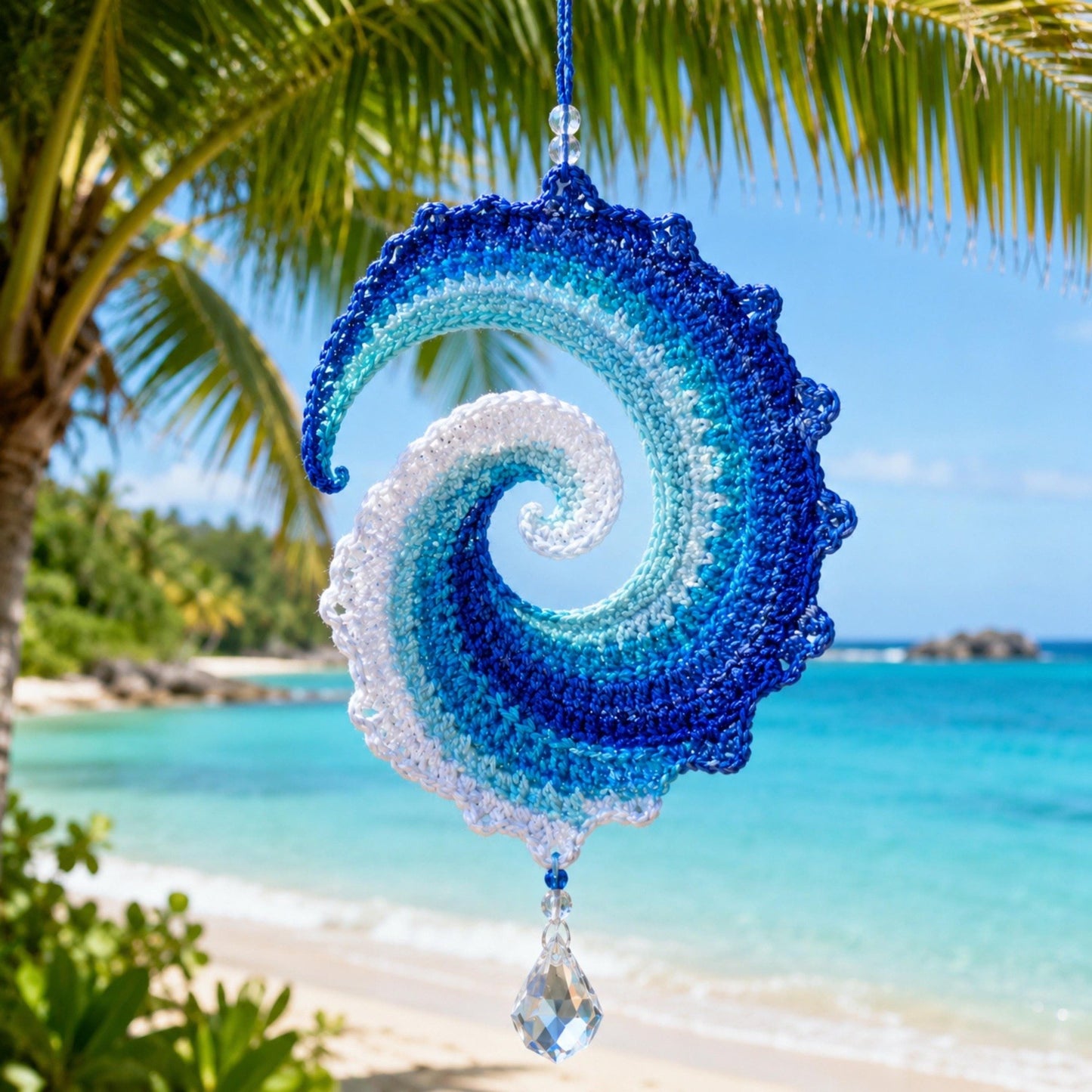 š Ocean Wave Crochet Wind Spinner Diy Kitš§µ