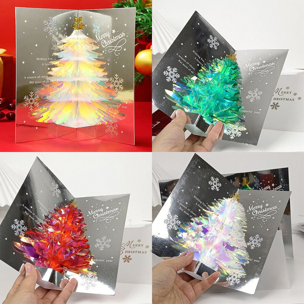 Julgran 3D pop-up-kort
