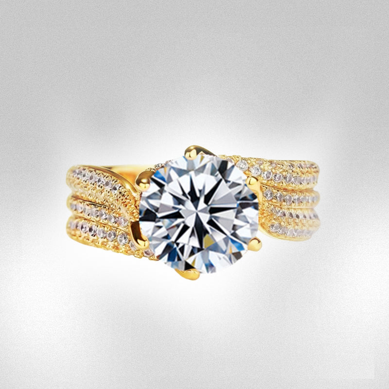 3 carat superglittrande elegant vintage damring