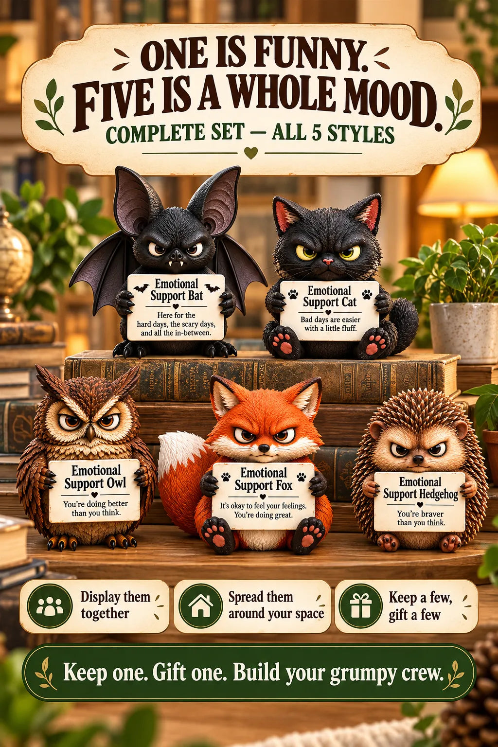 🐾Emotional Support Animals (5 Grumpy Styles)