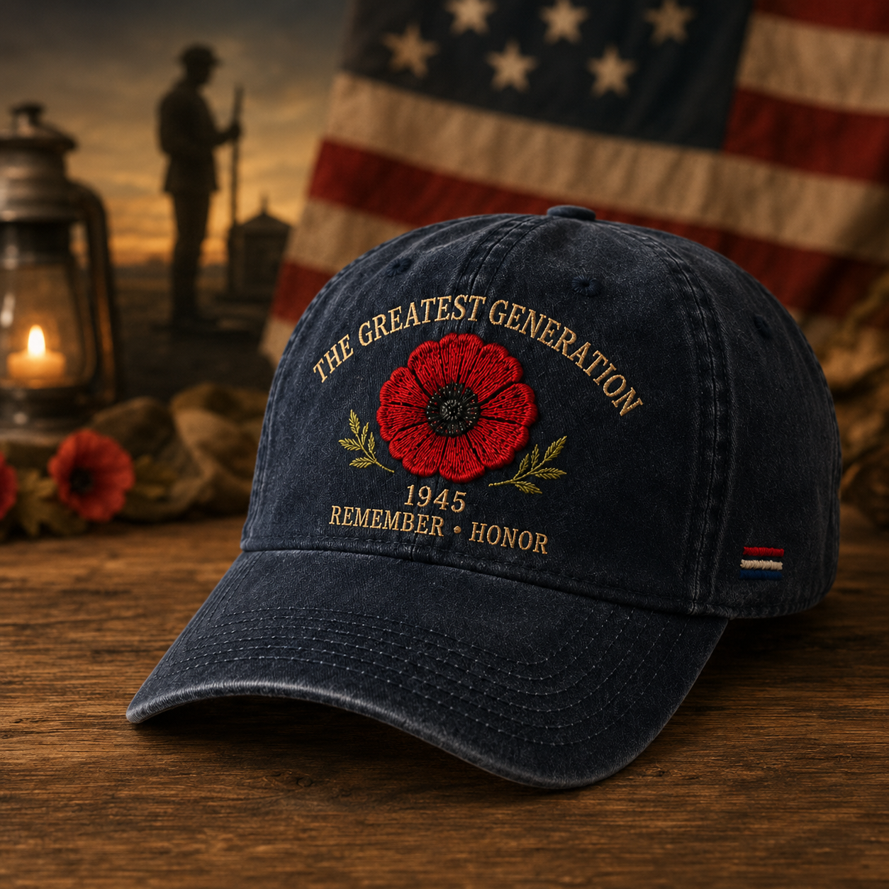 ๐๏ธ๐บ A Generation's Legacy โ 1945 Remembrance Poppy Cap
