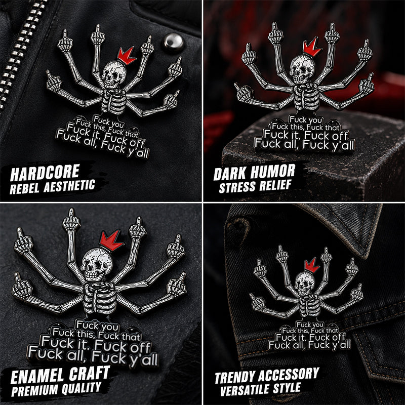 💀Fuck Skull Enamel Pin👑