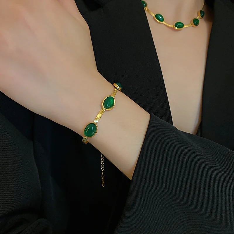 Emerald halsband örhängen armband