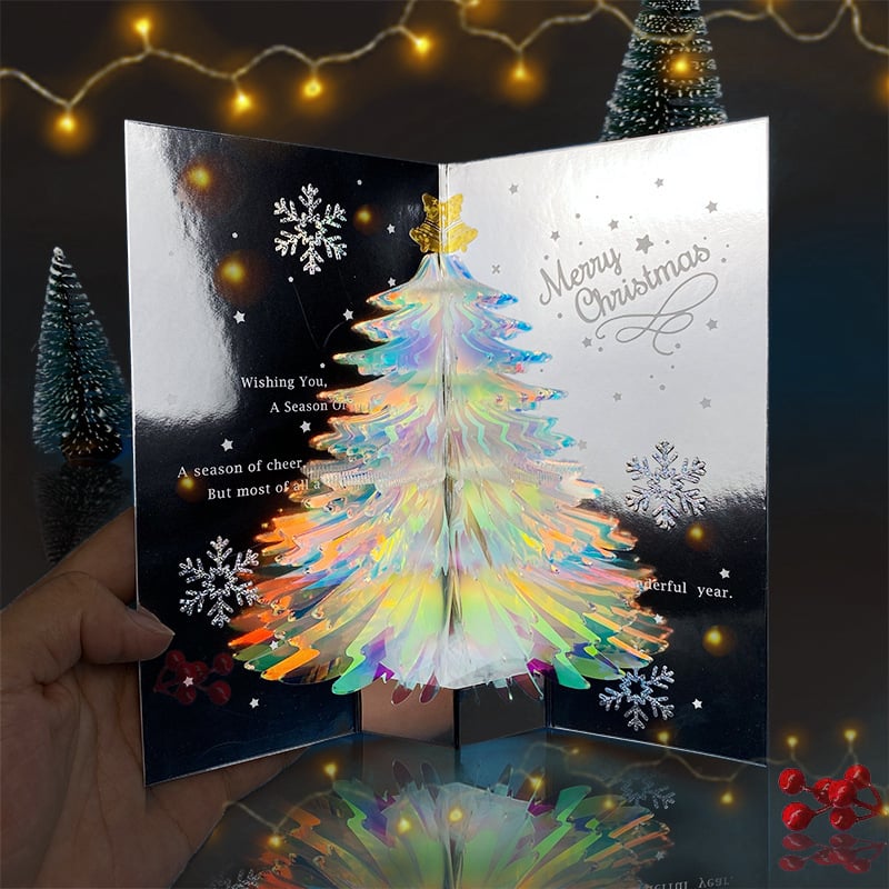 Julgran 3D pop-up-kort