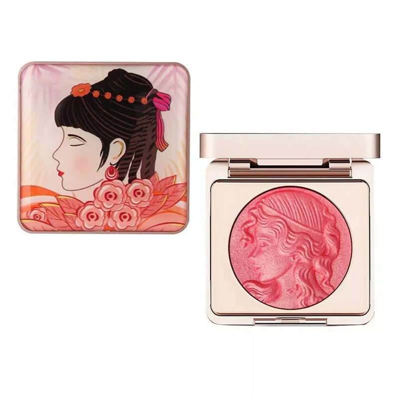 đ„Cosmetic NO.1đ„Smooth powder blush palett med prĂ€glade kinder