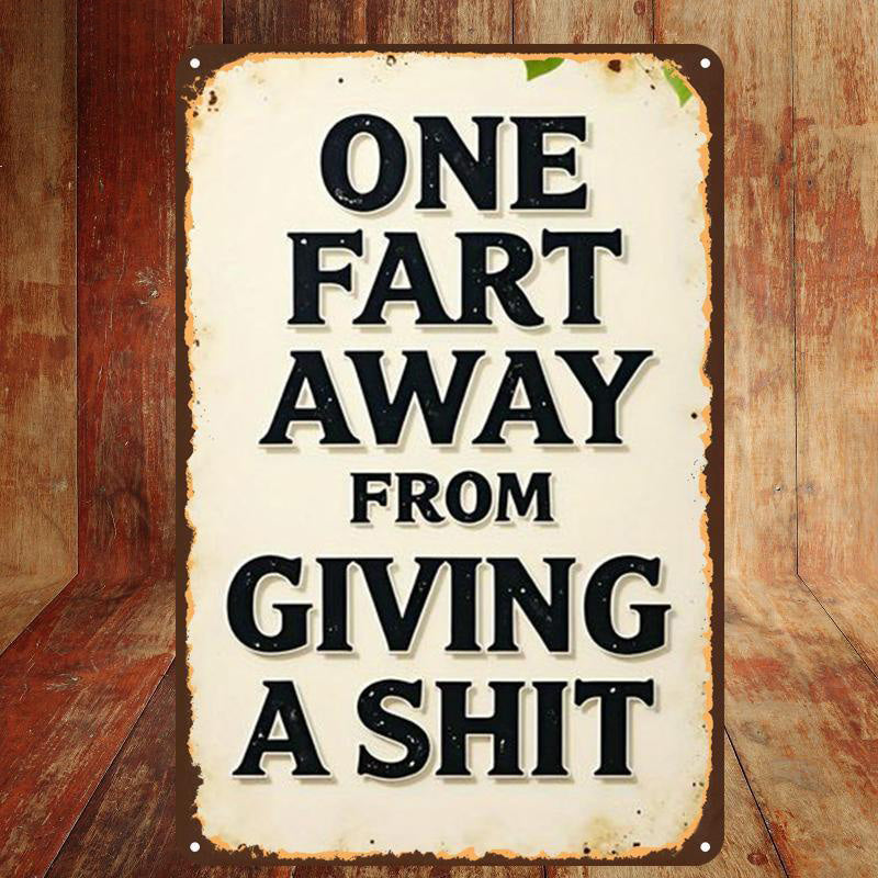 😆Cheeky Humour Metal Wall Sign – Funny Vintage Garage & Home Bar Decor