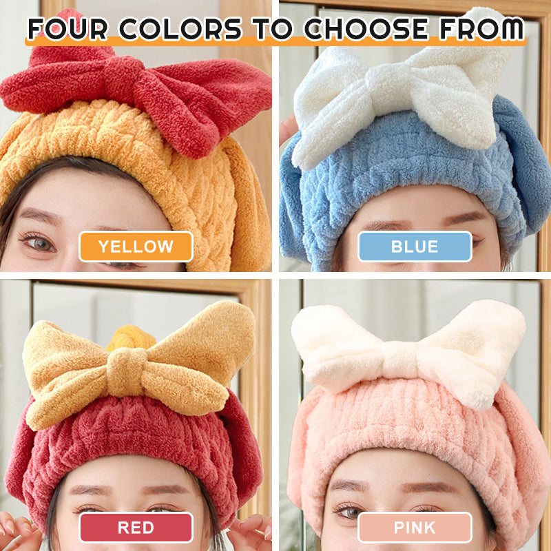 Bowknot Snabbtorkande duschmössa