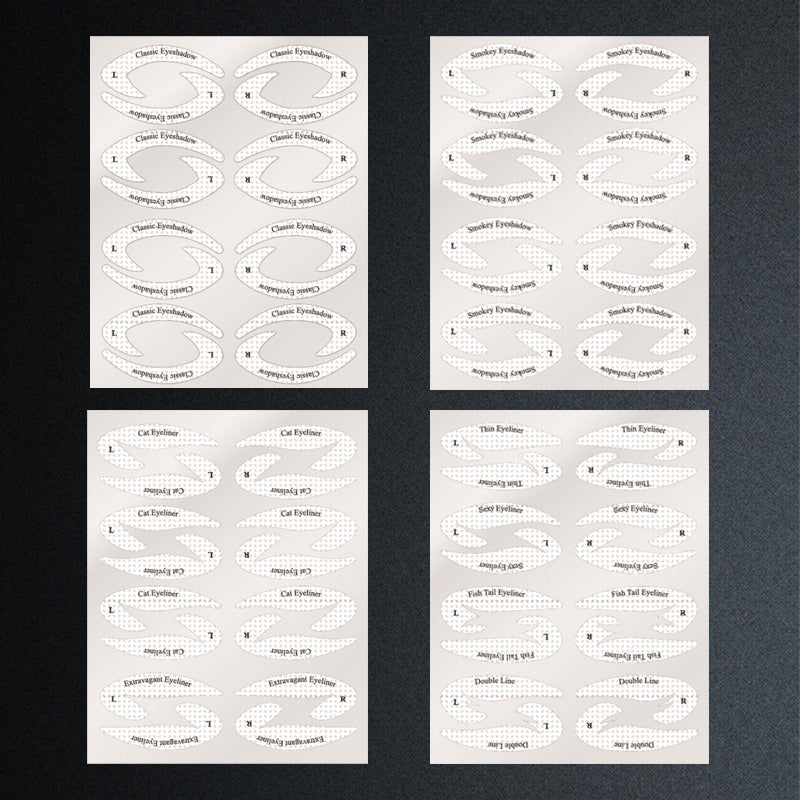 Klistermärken för sminkmallar för ögonskugga/eyeliner