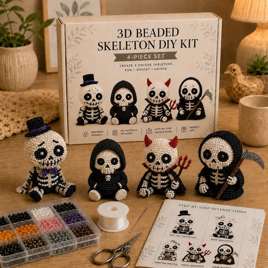 🔥💀 3D Beaded Skeleton DIY Kit