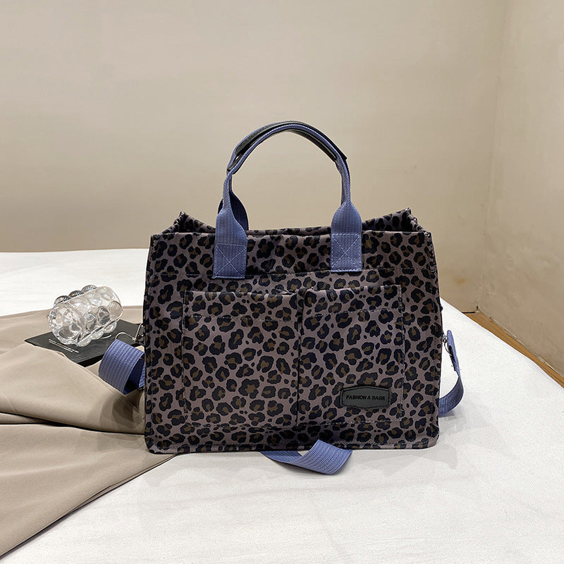 đŸLeopardmönstrad CanvasvĂ€skađ