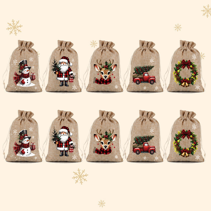 š Christmas Drawstring Gift Bags