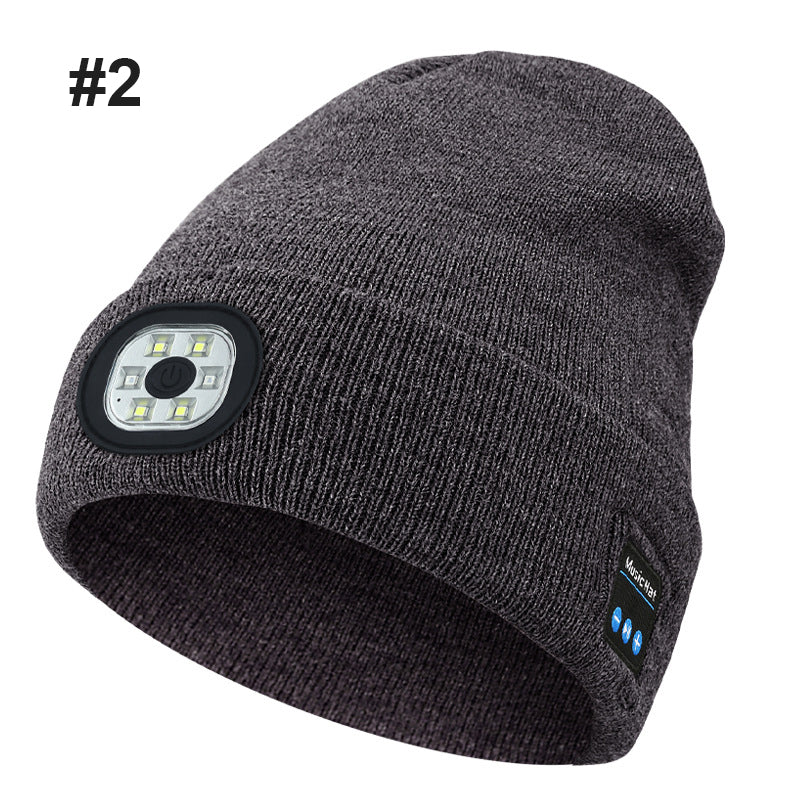 Bluetooth LED stickad mössa