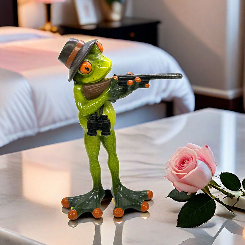 🐸🎯 Grodjägare – Rolig grodjägarefigur